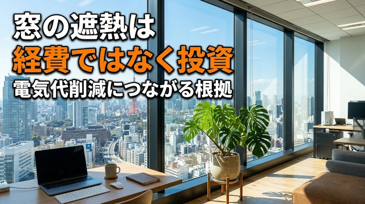 窓の遮熱は経費ではなく投資｜電気代削減につながる根拠