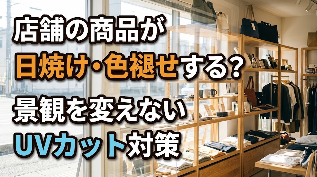店舗の商品が日焼け・色褪せする？景観を変えないUVカット対策