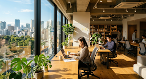 窓の大きなオフィス