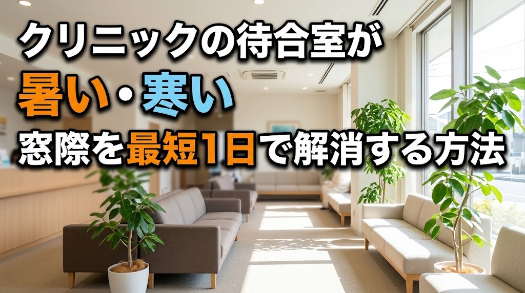 クリニックの待合室が暑い・寒い|窓際を最短1日で解消する方法