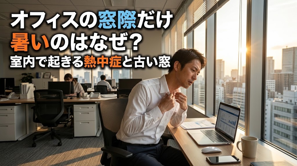 オフィスの窓際だけ暑いのはなぜ？室内で起きる熱中症と古い窓