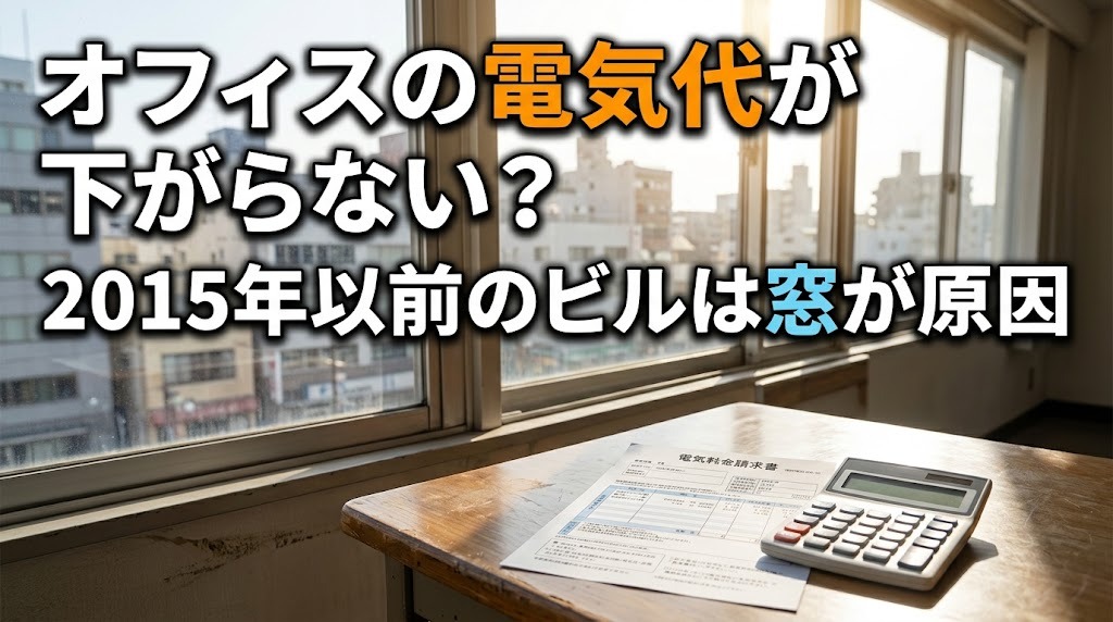 オフィスの電気代が下がらない?2015年以前のビルは窓が原因