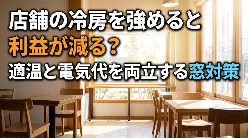 店舗の冷房を強めると利益が減る?適温と電気代を両立する窓対策