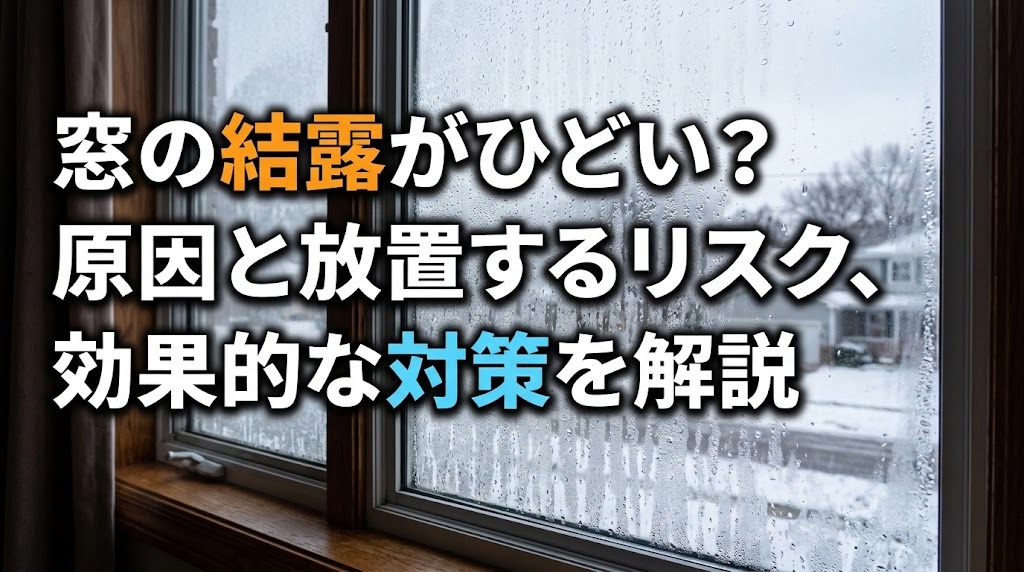 窓の結露がひどい?原因と放置するリスク、効果的な対策を解説