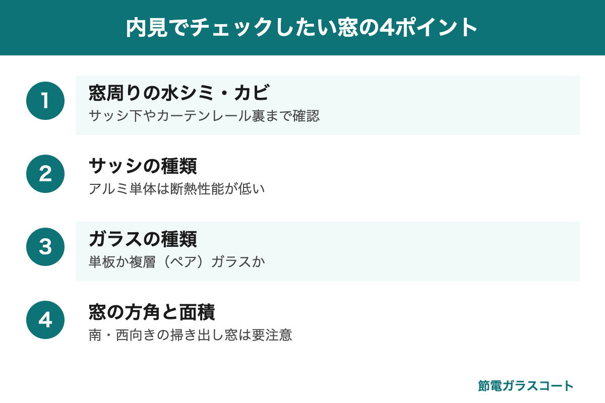 内見時にチェックしたい窓の4つのポイント。