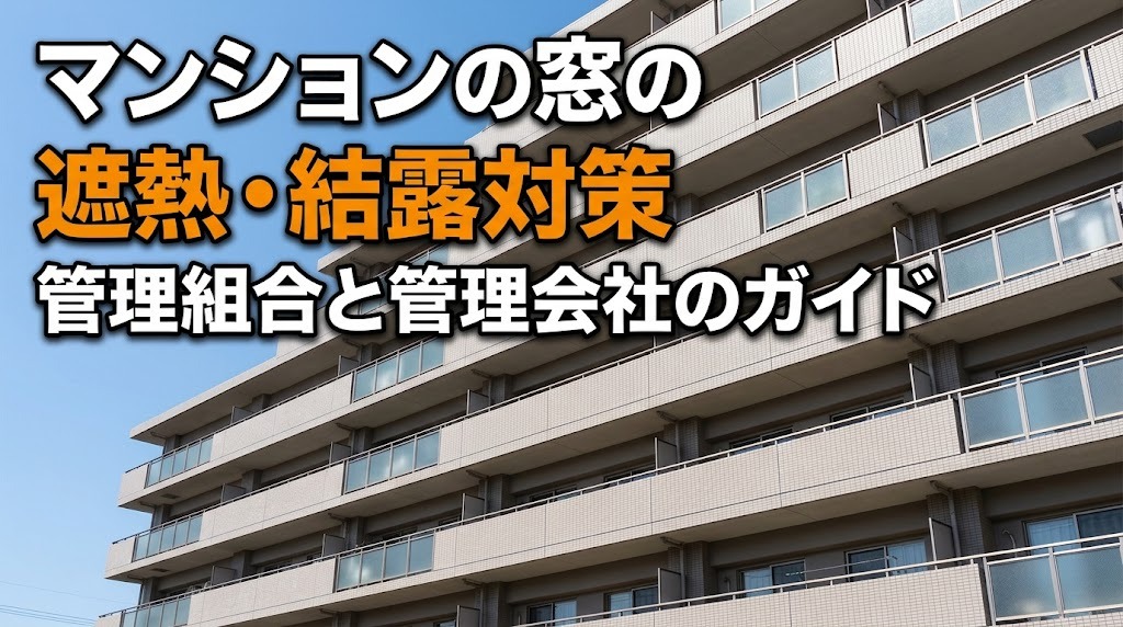 マンションの窓の遮熱・結露対策｜管理組合と管理会社のガイド