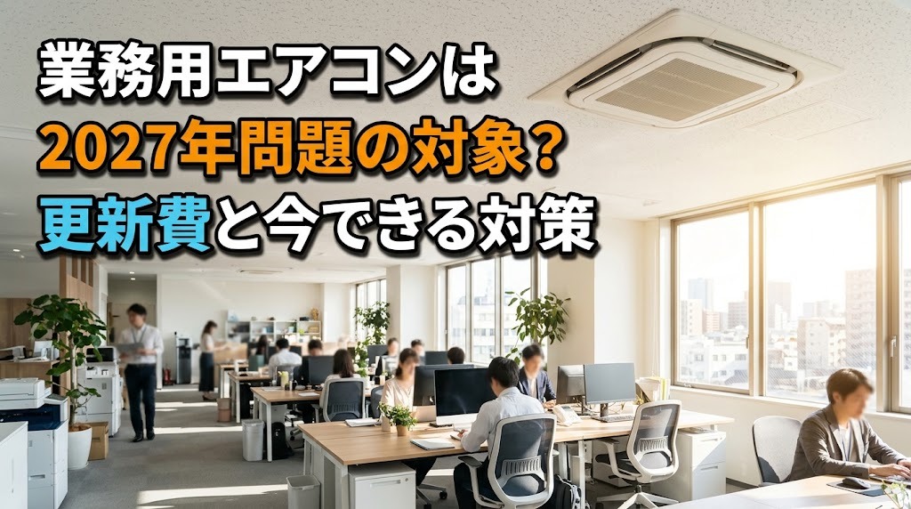 業務用エアコンは2027年問題の対象?更新費と今できる対策