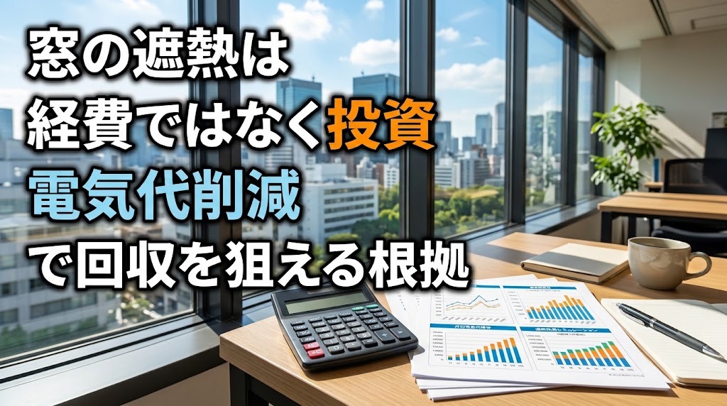 窓の遮熱は経費ではなく投資｜電気代削減で回収を狙える根拠