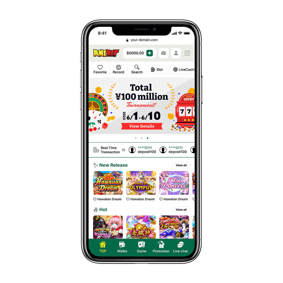 海外カジノアプリのTOP画面のギャラリー画像1