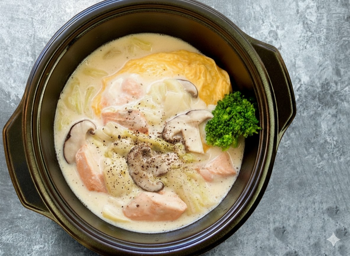 【ROOK DAY限定】鮭と白菜のクリームシチューオムライス