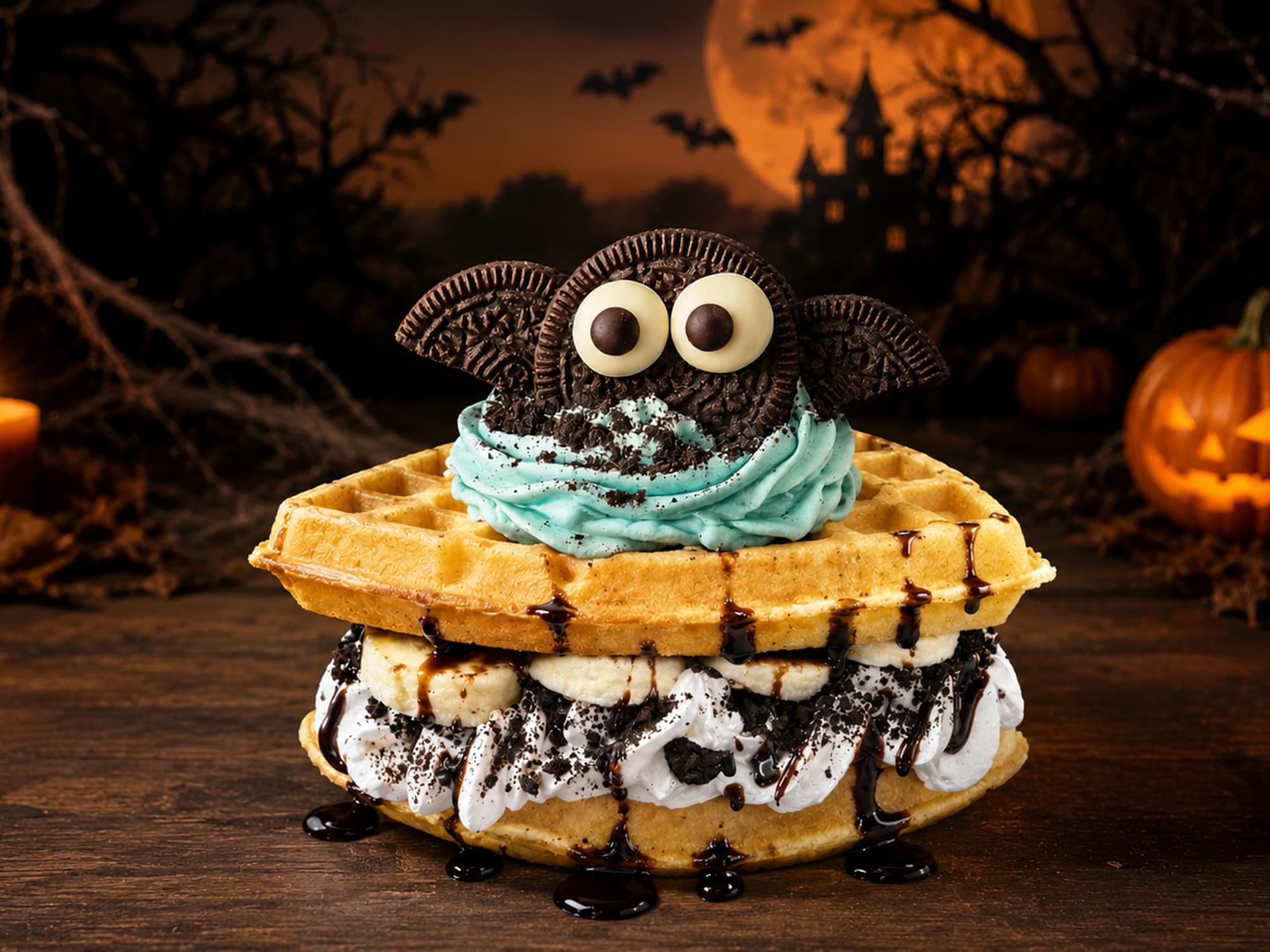 【Halloweenグルメ】ハロウィーンバナナワッフル