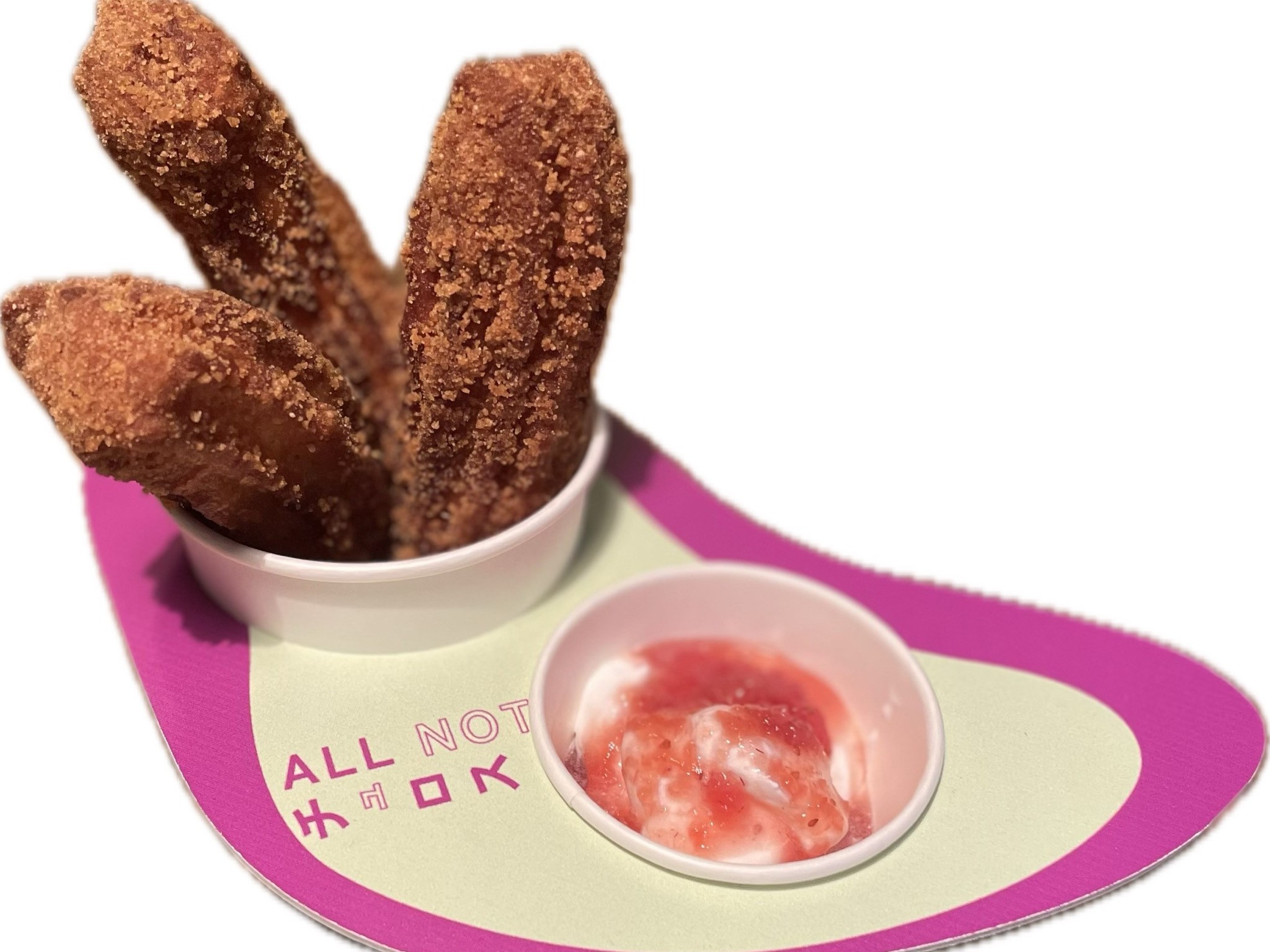 ストロベリークリームディップチュロス