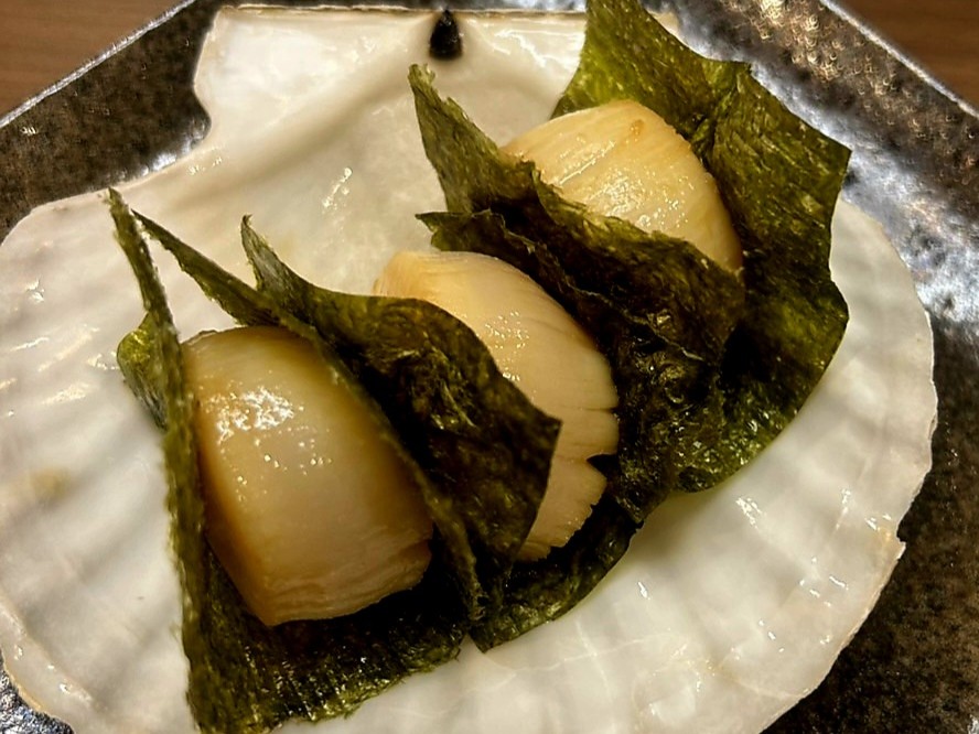 帆立の海苔包み