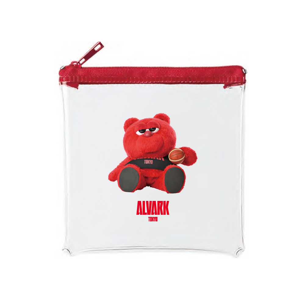 カラーファスナークリアポーチ