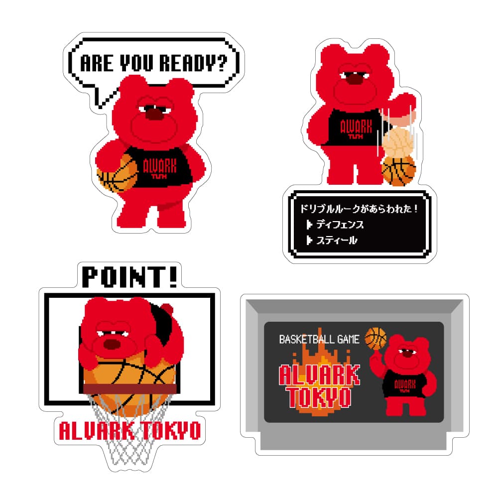 ピクセルアートゲーム風デザインステッカー