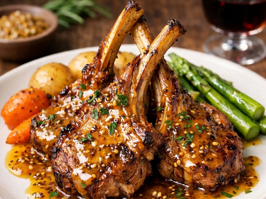 【ROOK DAY限定】骨付き仔羊のハニーマスタードソース掛け