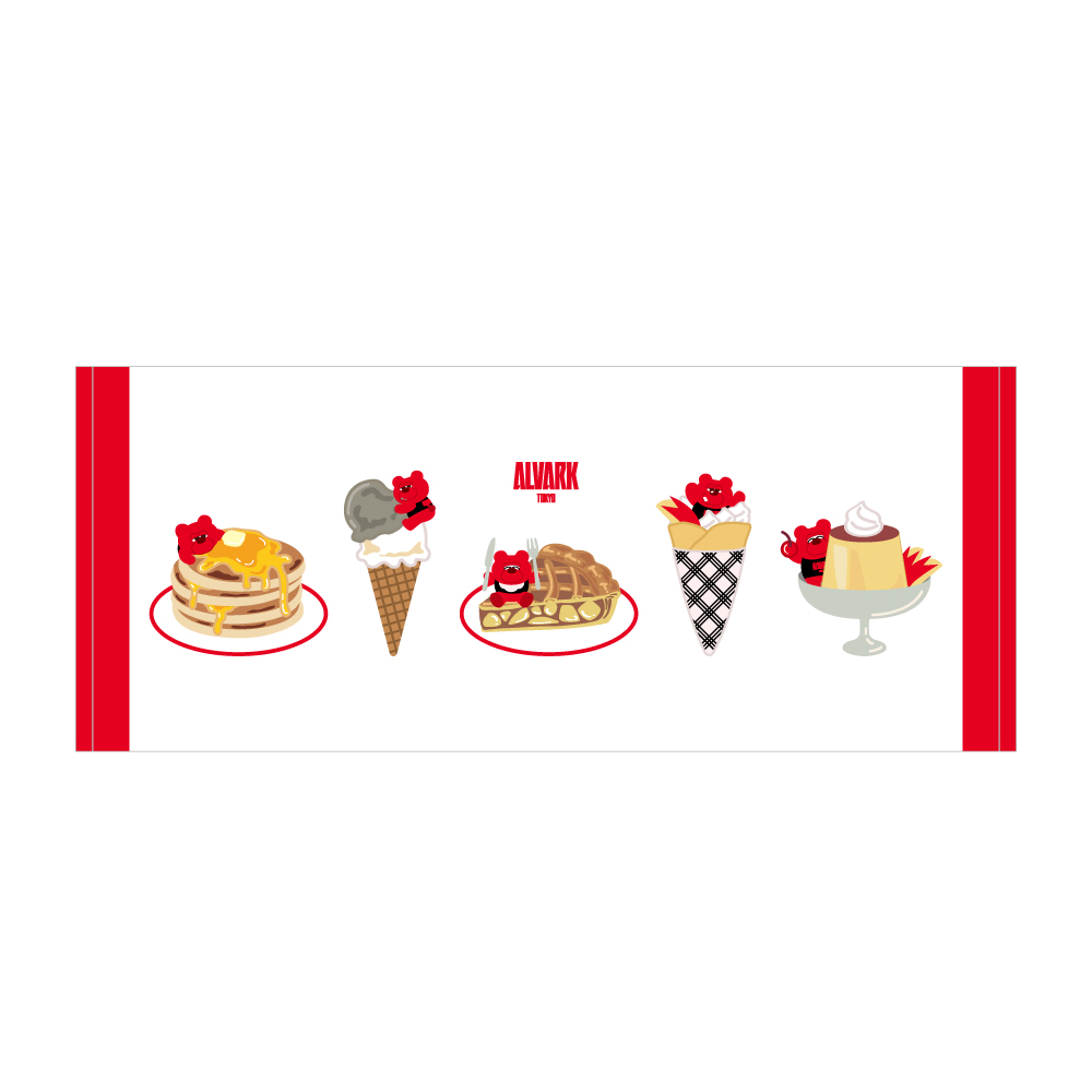 スイーツデザインフェイスタオル