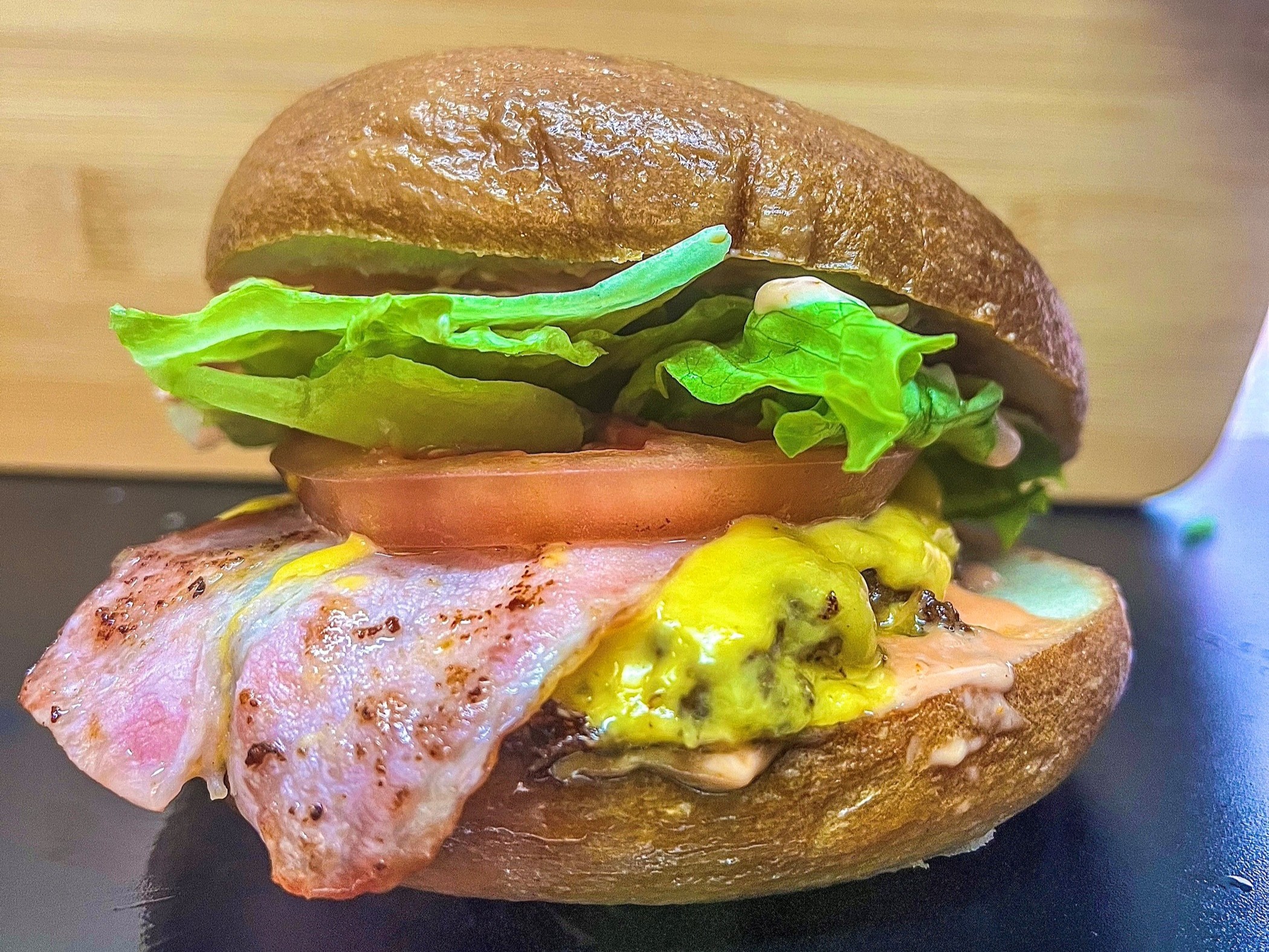 チーズベーグルバーガー