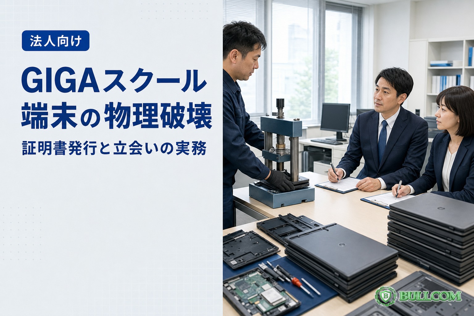 GIGAスクール端末の物理破壊｜証明書発行と立会いの実務