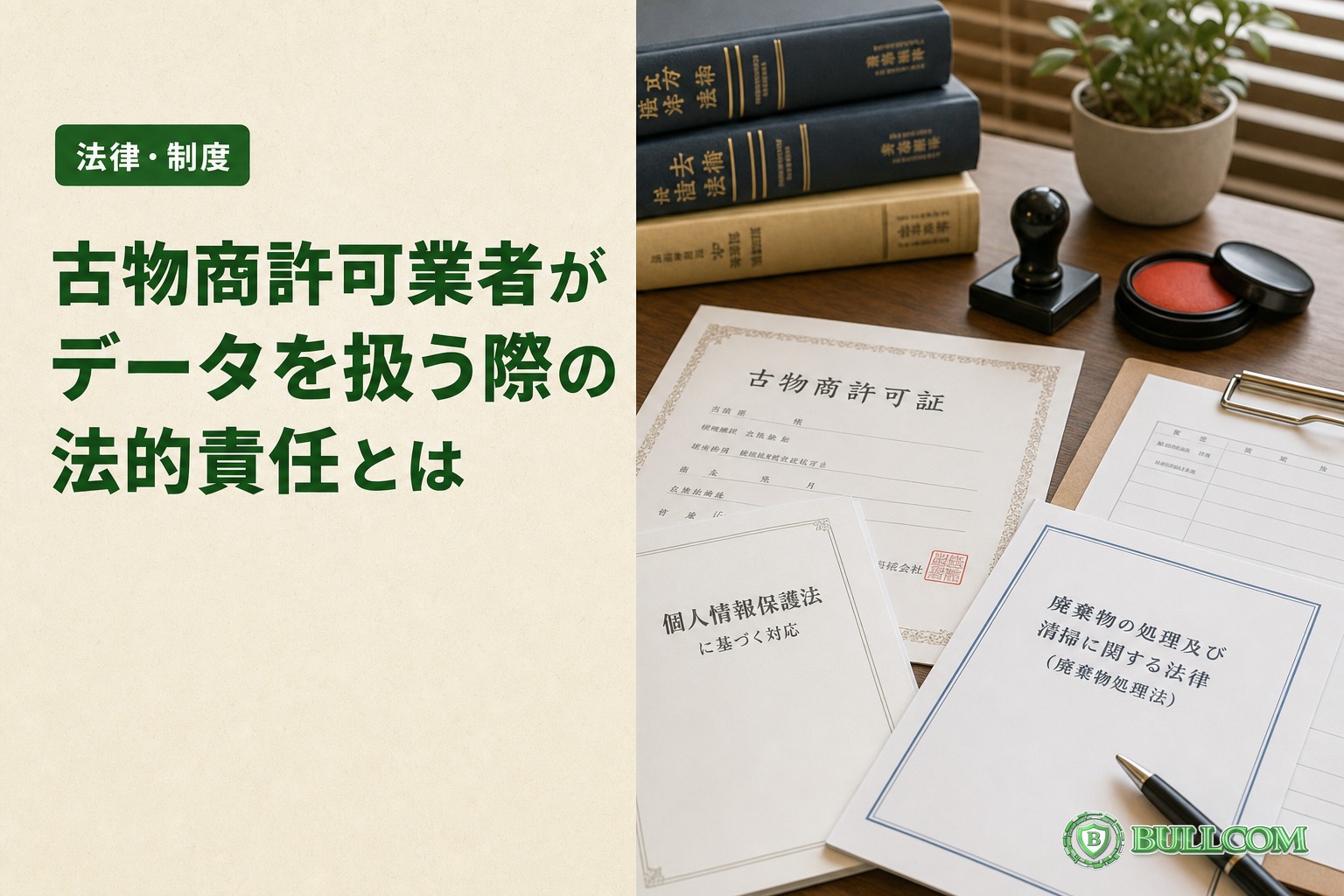 古物商許可業者がデータを扱う際の法的責任とは