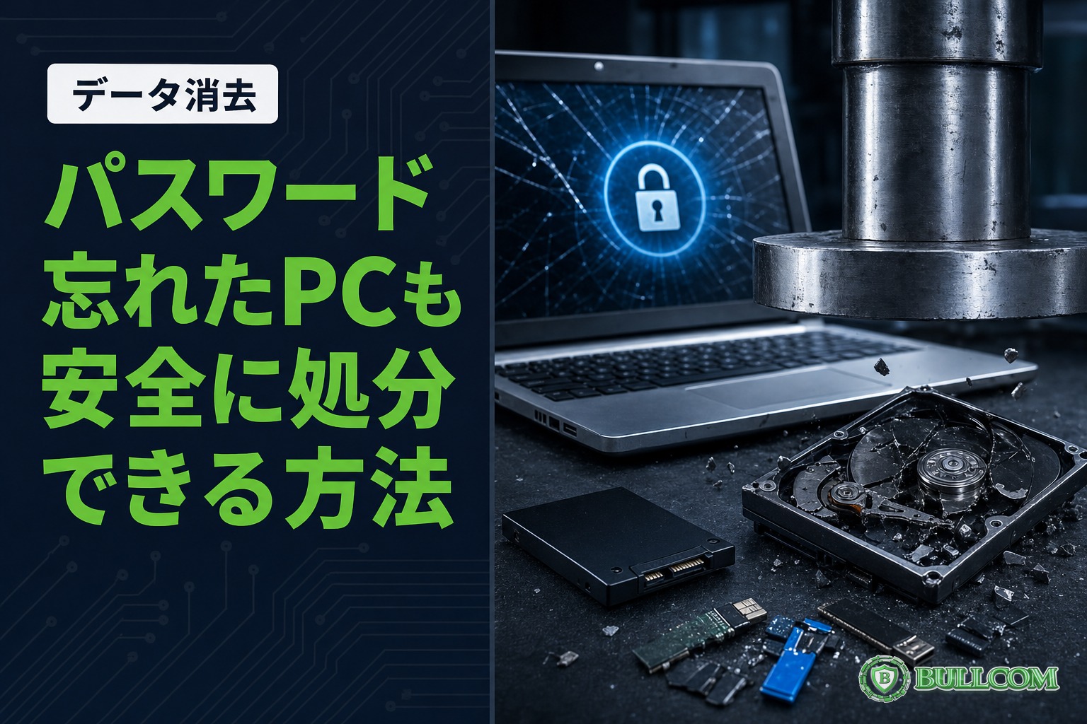 パスワード忘れたPCも安全に処分できる方法