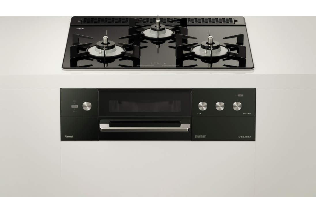 ナイトブラックガラストップ／ピアノブラックフェイス／ホーローゴトク