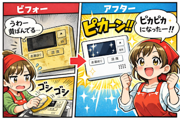 給湯器リモコンの黄ばみ気になる方へ