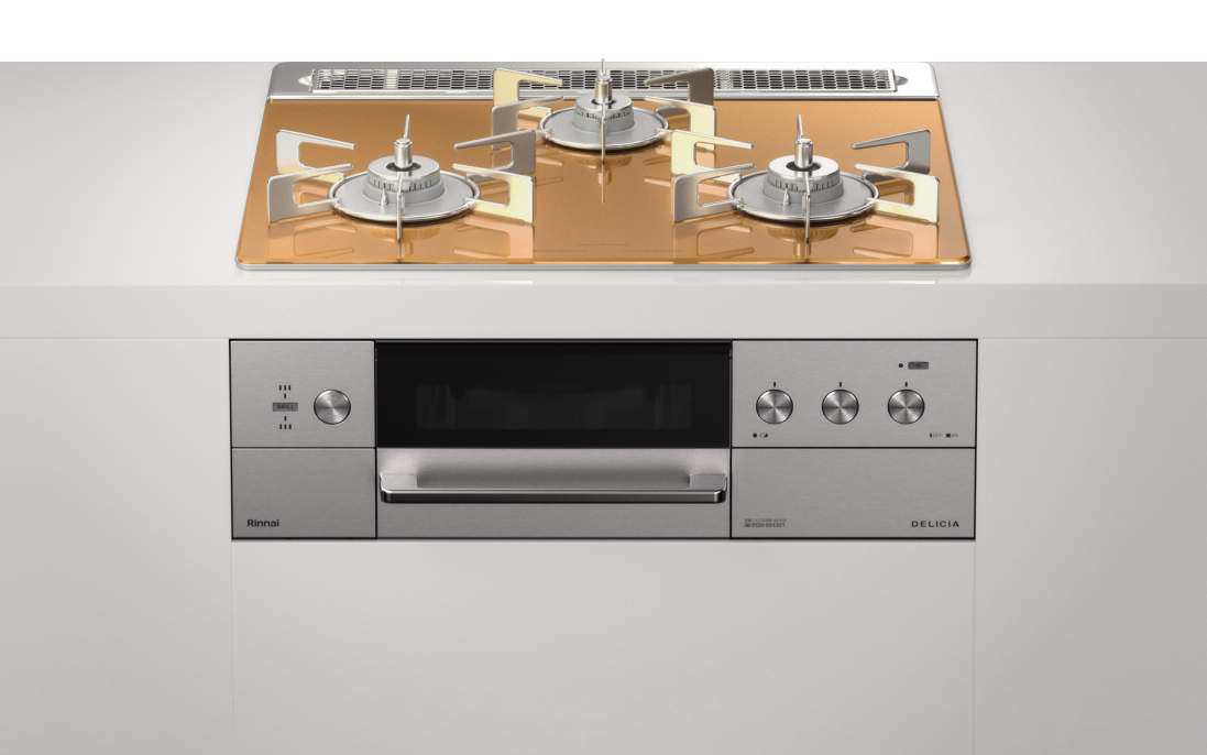 スパークリングカッパーガラストップ／ステンレスフェイス／ステンレスゴトク