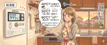 給湯器の設定温度は何度がいい？最適な設定温度を解説致します。