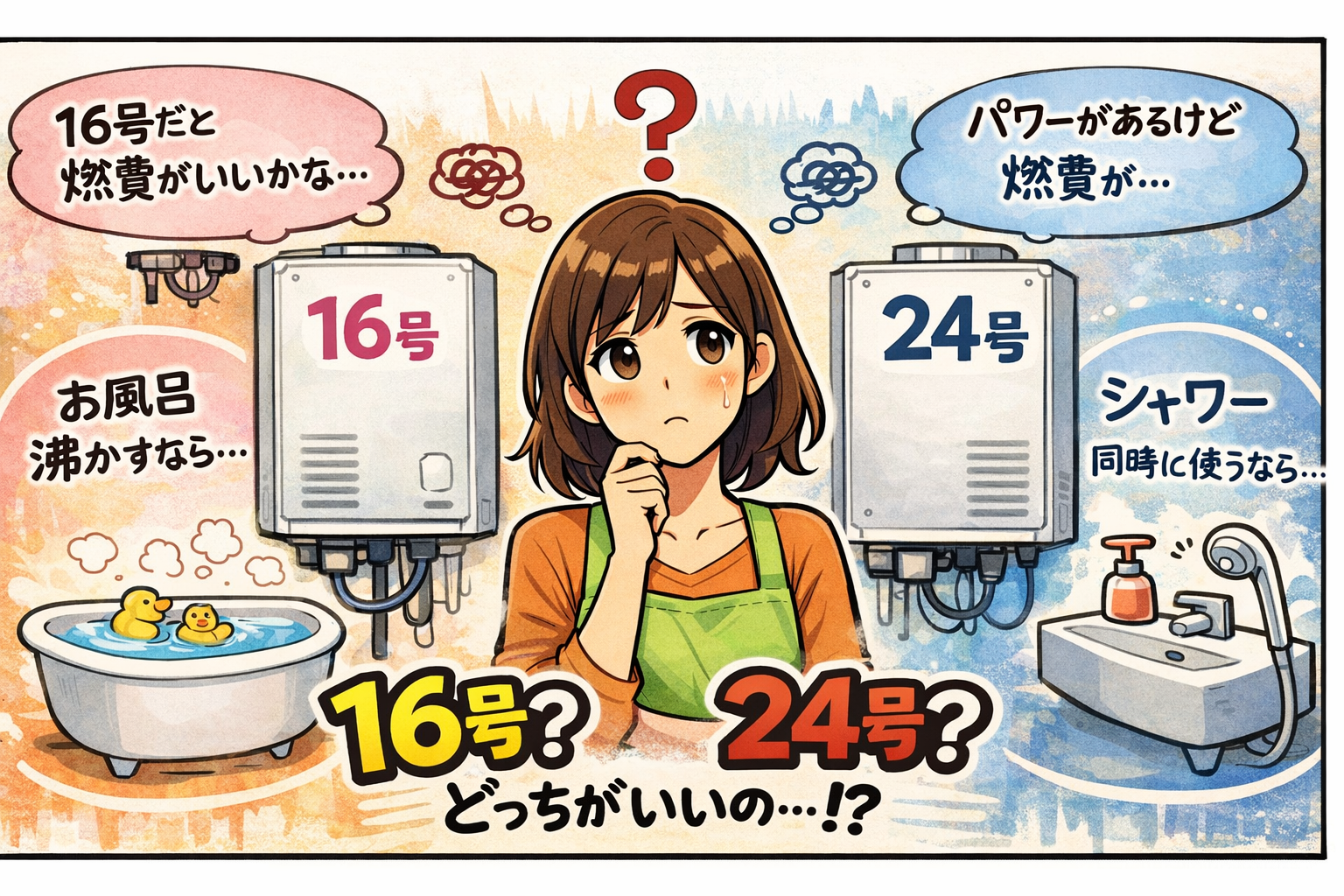 給湯器の号数について