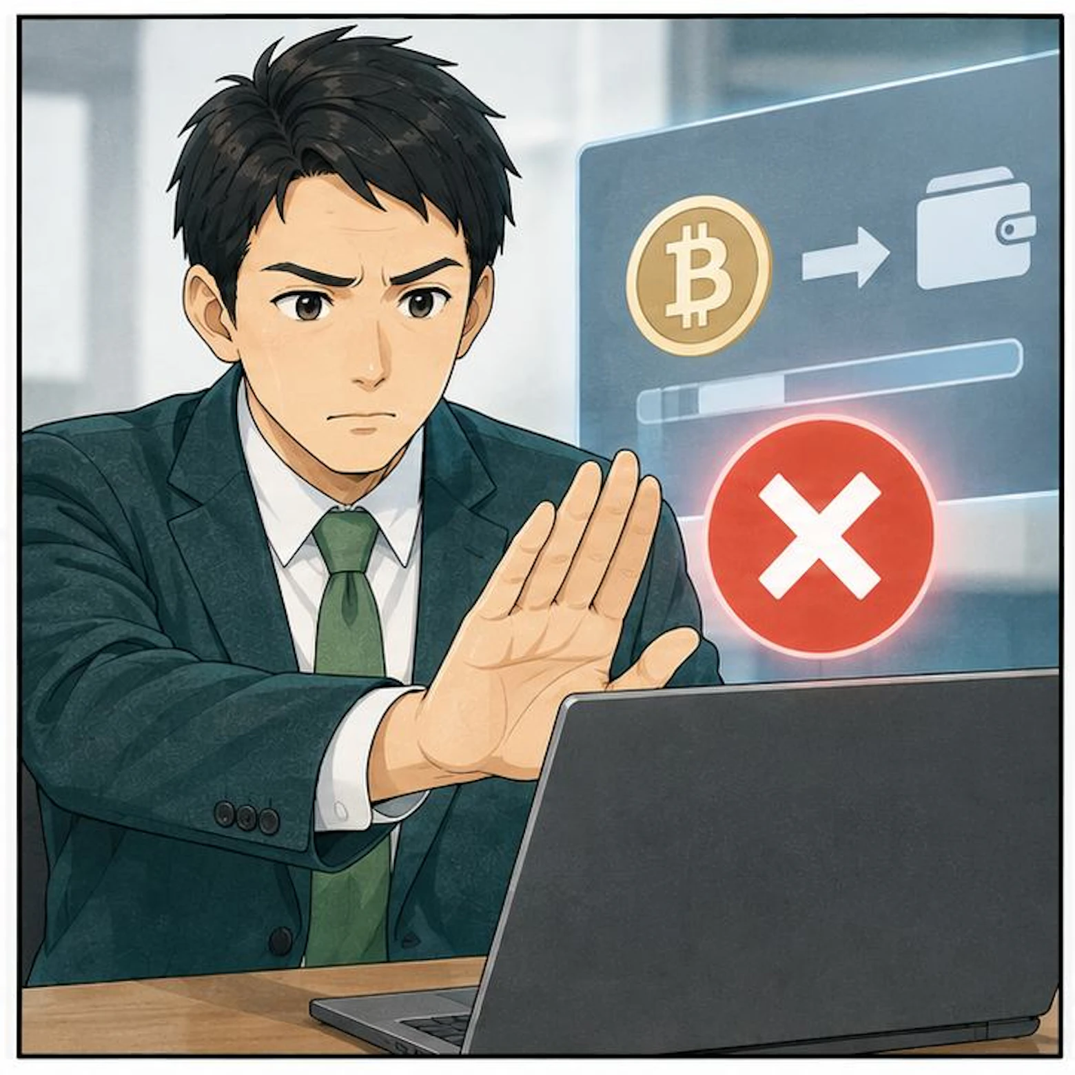 暗号資産送金直後の対応の独自解説イラスト