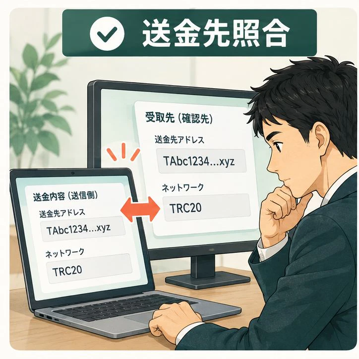 USDT送金要求の独自解説イラスト
