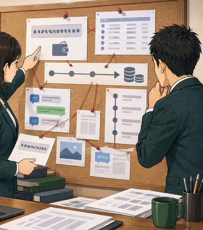 仮想通貨詐欺の証拠保存の独自解説イラスト