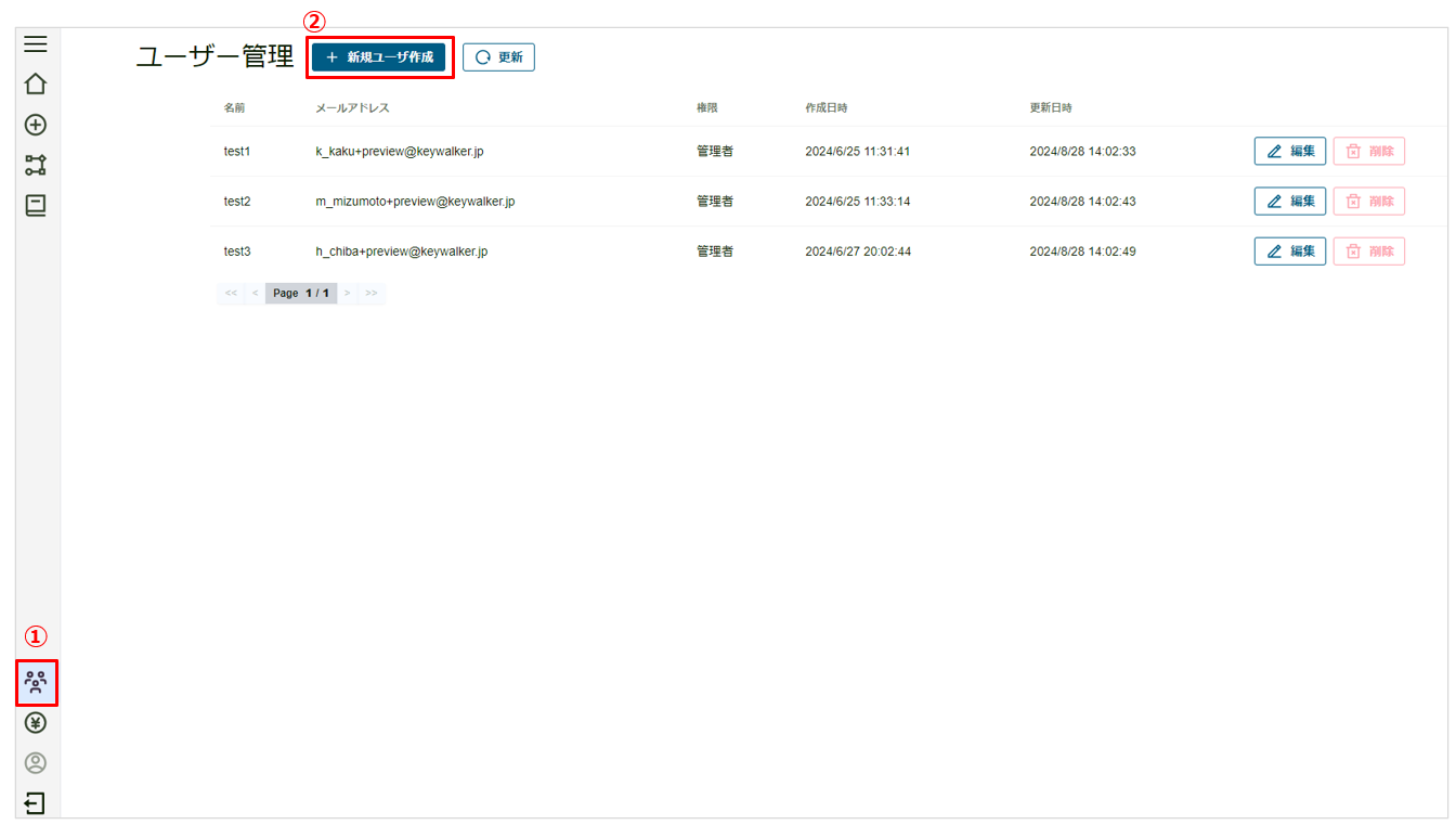 メンバーの追加