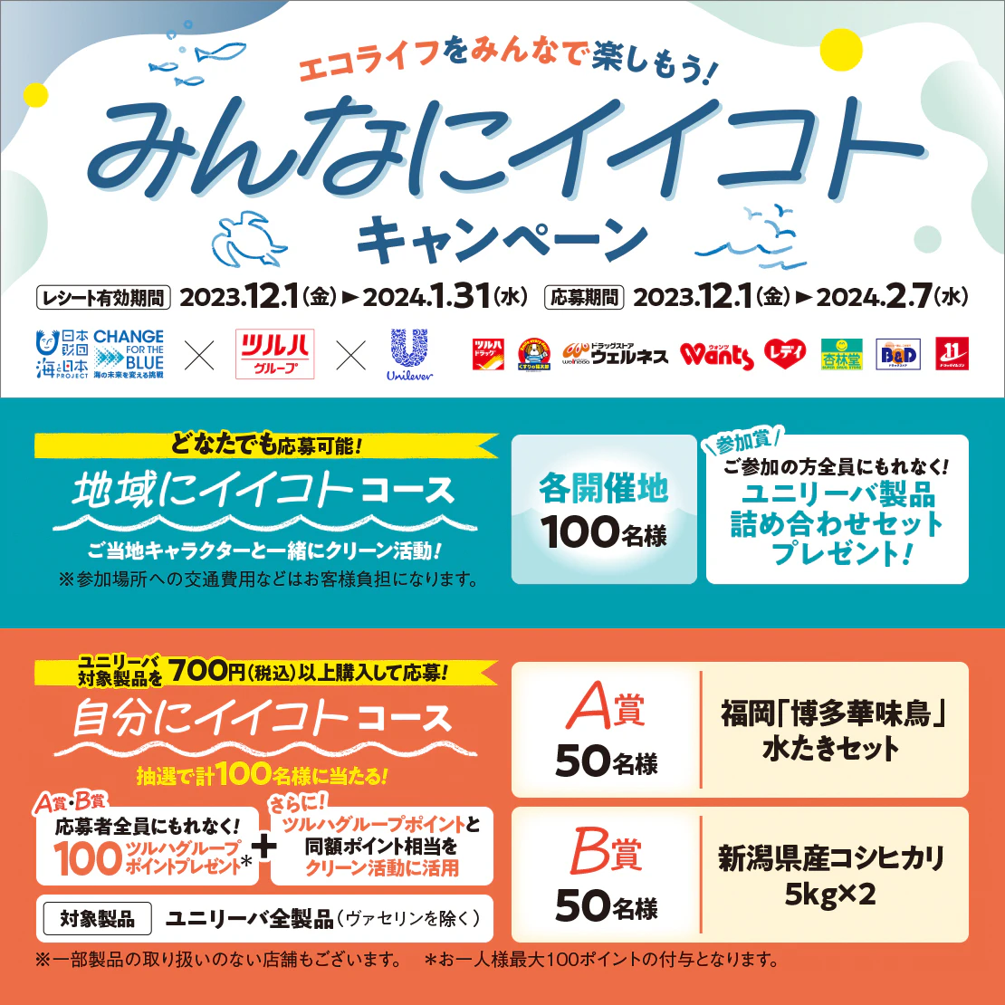 【ツルハ×ユニリーバSDGs企画】みんなにイイコトキャンペーンのサムネイル