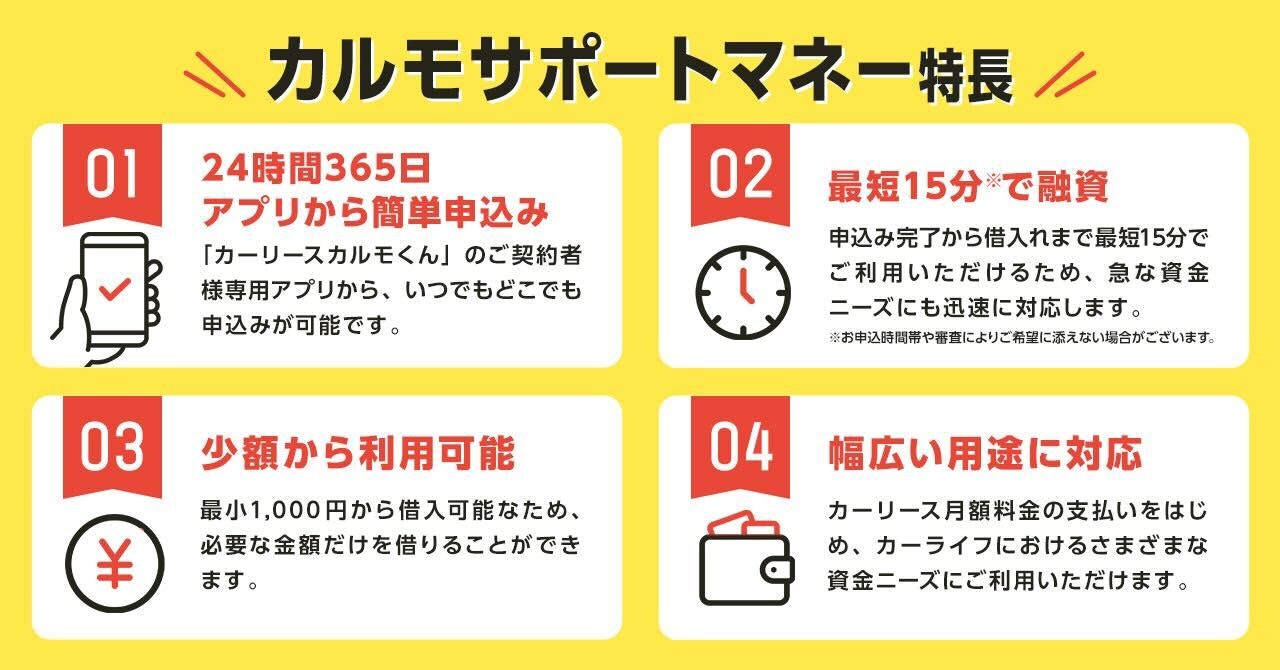 カルモサポートマネー特長