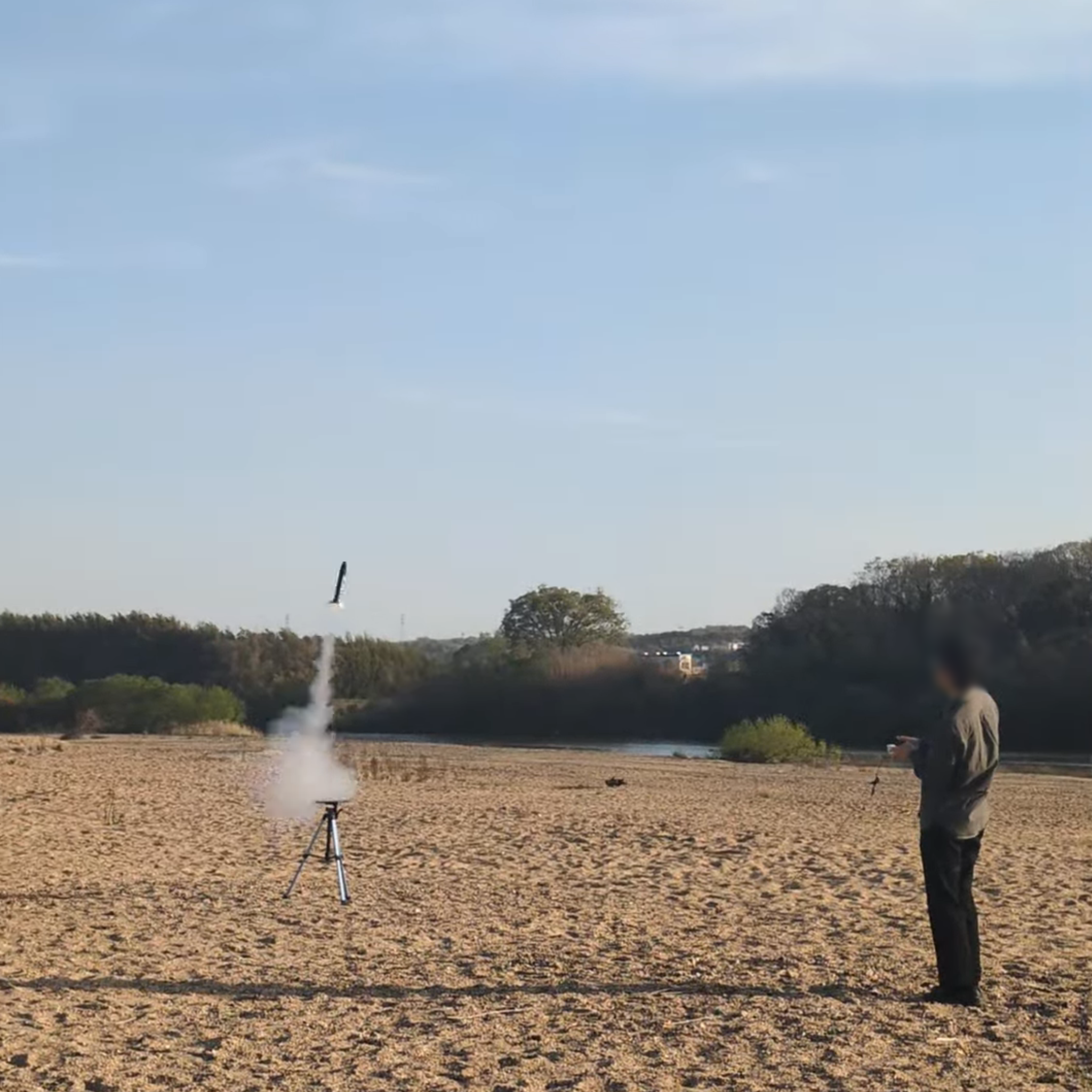 ロケット発射の写真