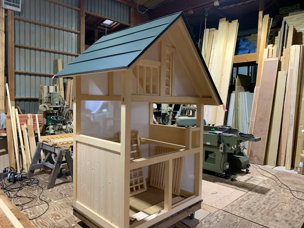 鳥小屋製作中2