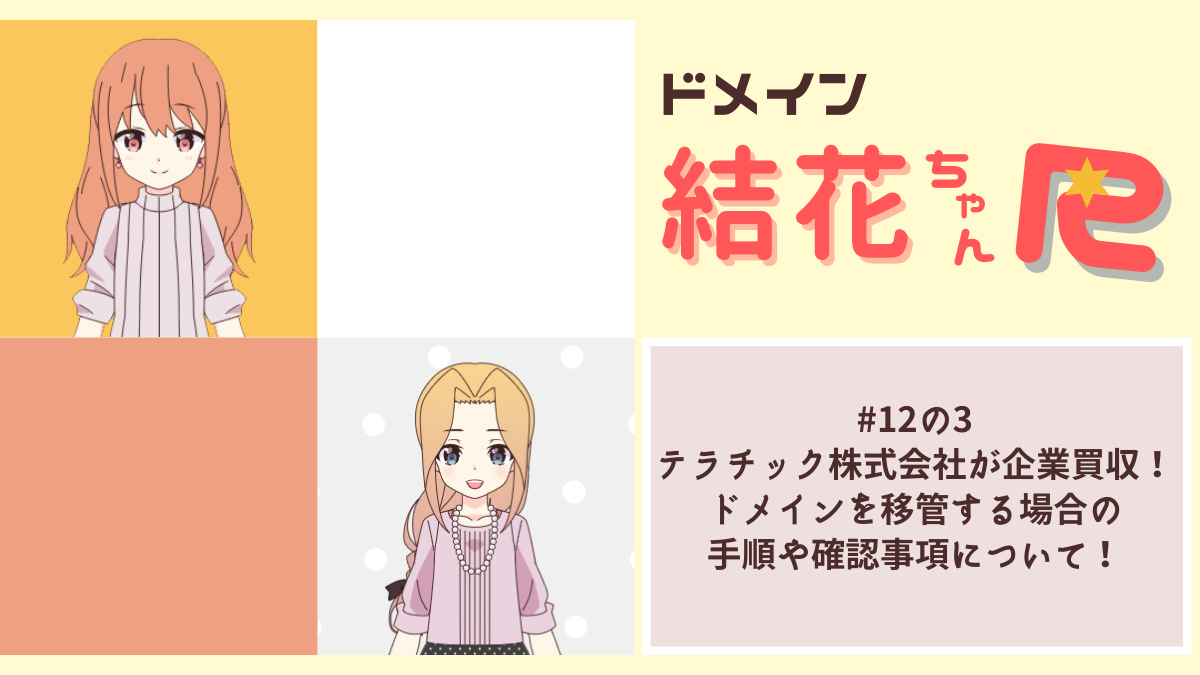 ＜12話の3＞テラチック株式会社が企業買収！ドメインを移管する場合の手順や確認事項について！