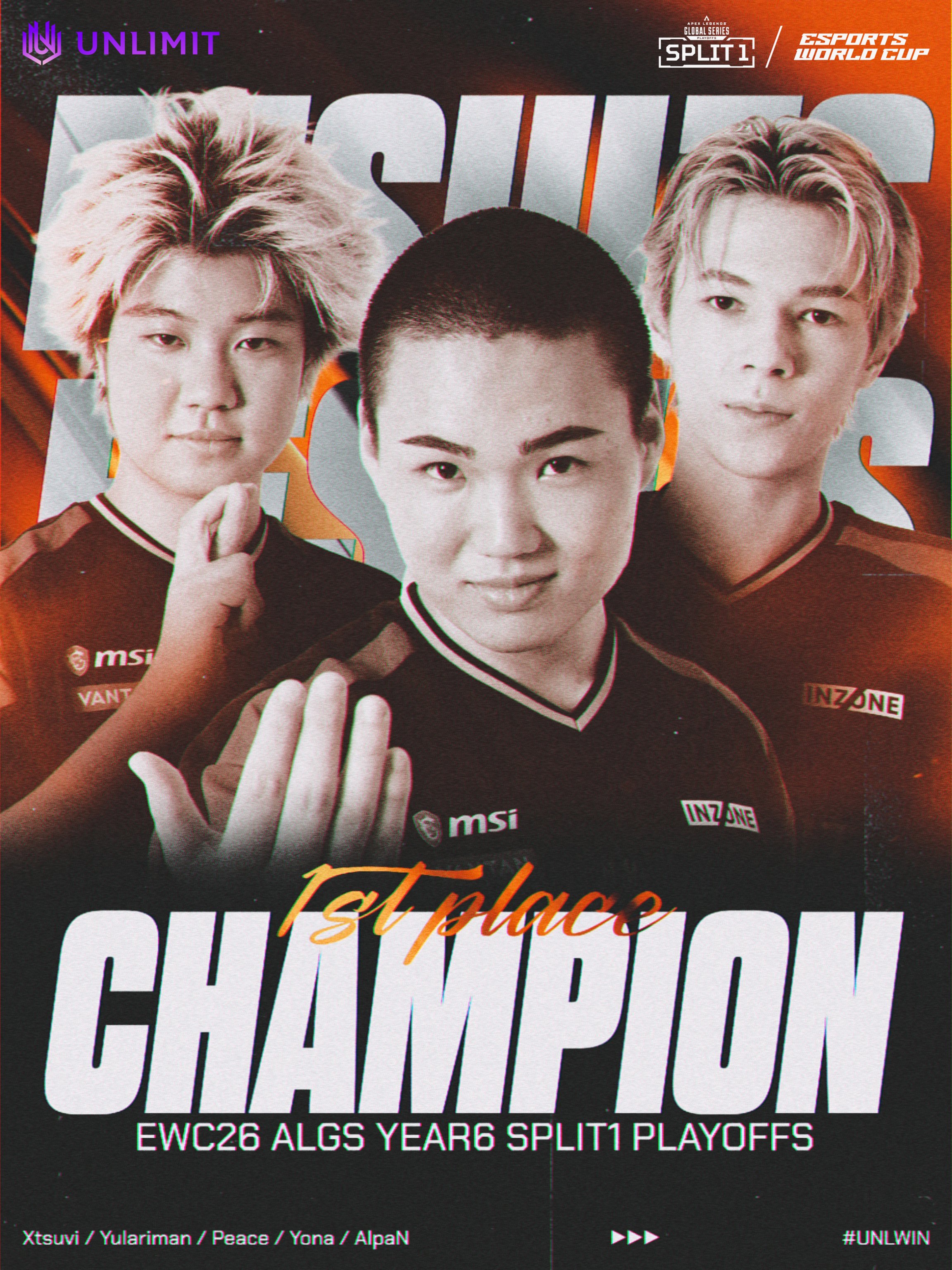 Apex Legends部門】世界大会「EWC2026」にて優勝！日本勢初の世界王者