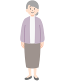 高齢のお客さま（女性）の全身