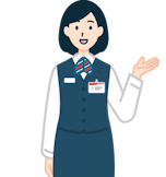 案内する窓口社員（女性）2