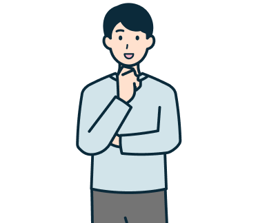 顎に手を当てたお客さま（男性）