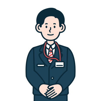 窓口・渉外営業社員（男性）のイラスト