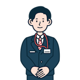 窓口・渉外営業社員（男性）のイラスト