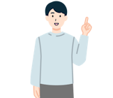 指差しするお客さま（男性）2