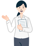 書類を持ったお客さま（女性）