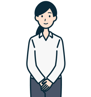 手を組んだお客さま（女性）