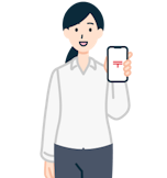 スマホを持ったお客さま（女性）3