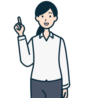 指差しするお客さま（女性）